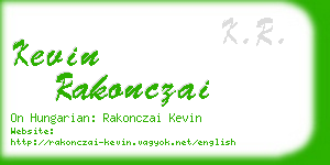 kevin rakonczai business card